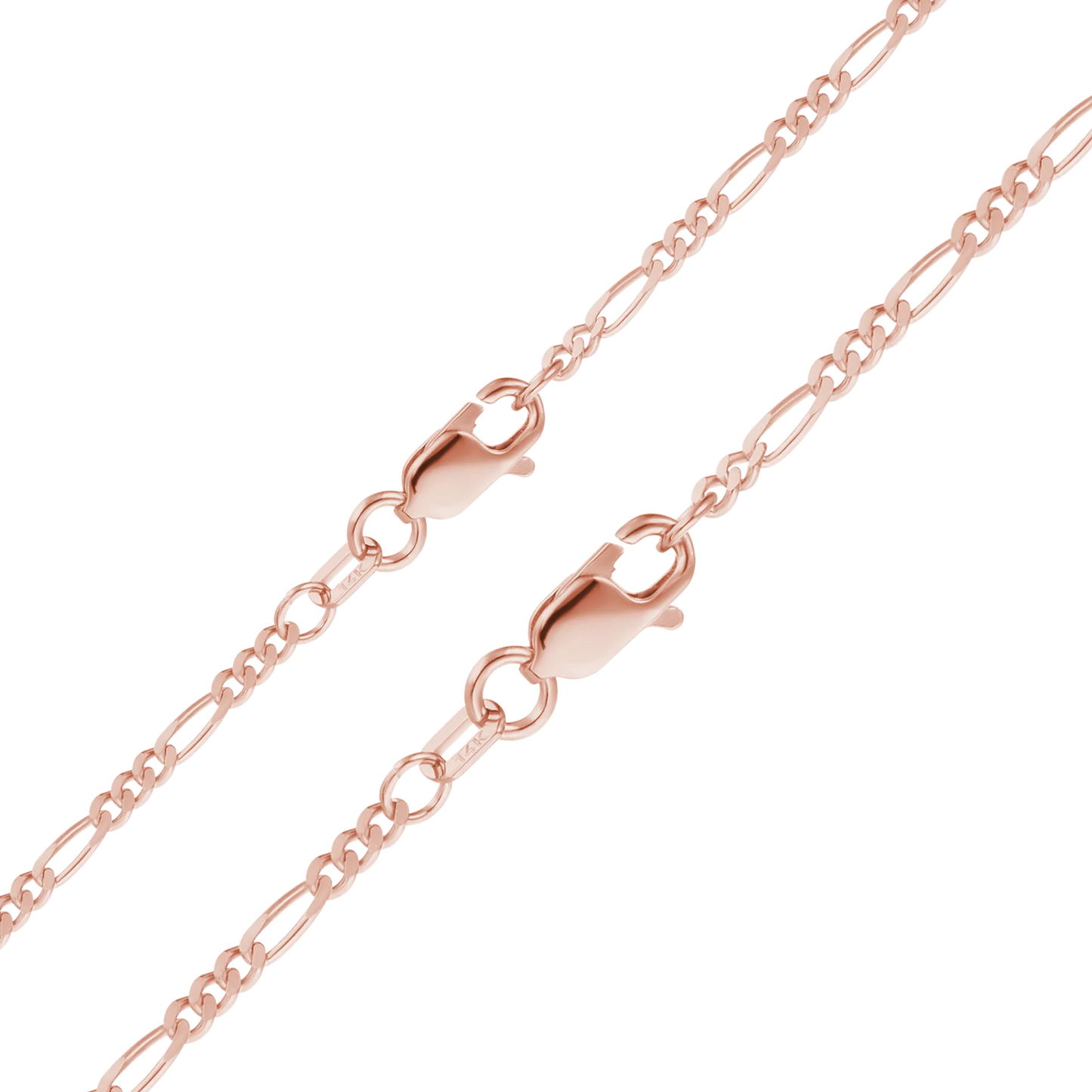 Klassisches Figaro-Armband aus 14-karätigem Roségold
