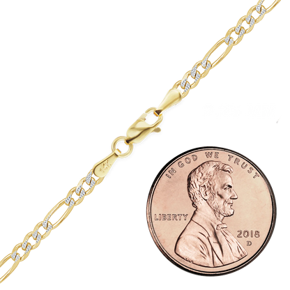 Klassisches Figaro-Armband aus 14-karätigem Bicolor-Gold