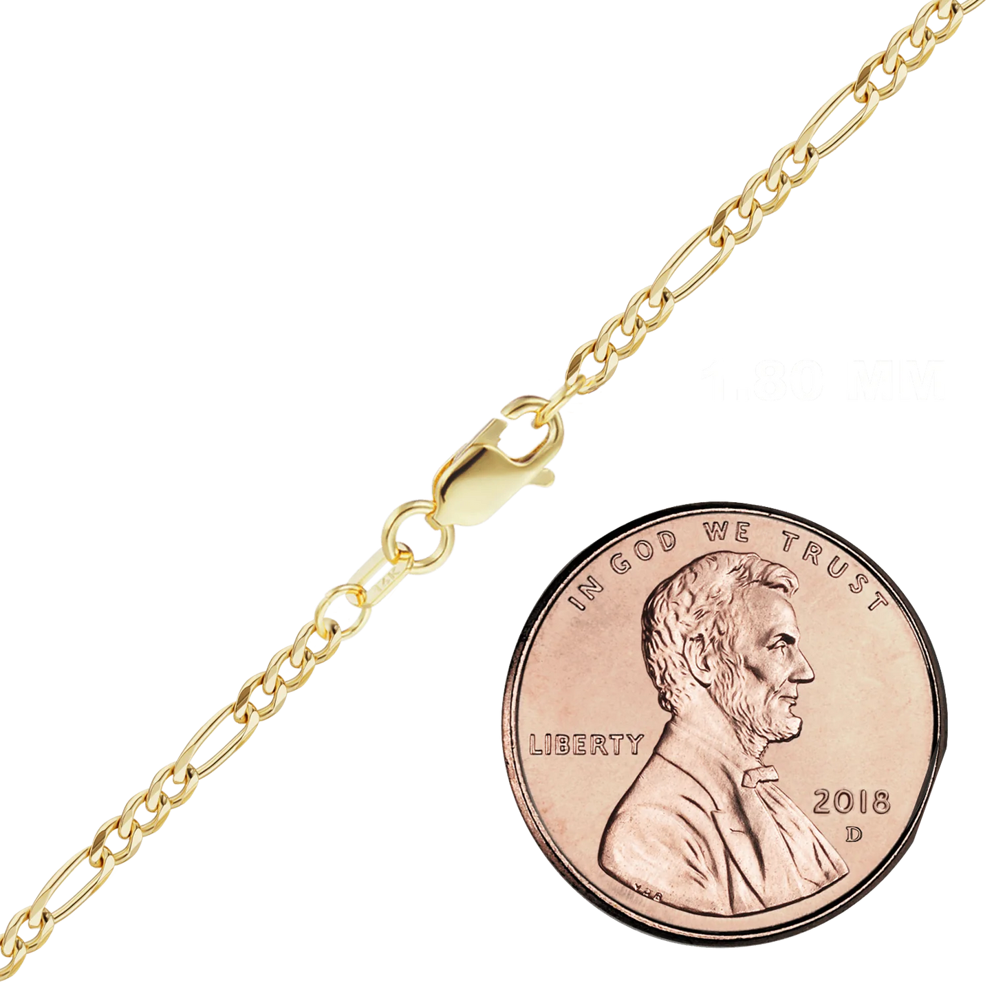 Klassisches Figaro-Armband aus 14-karätigem Gelbgold