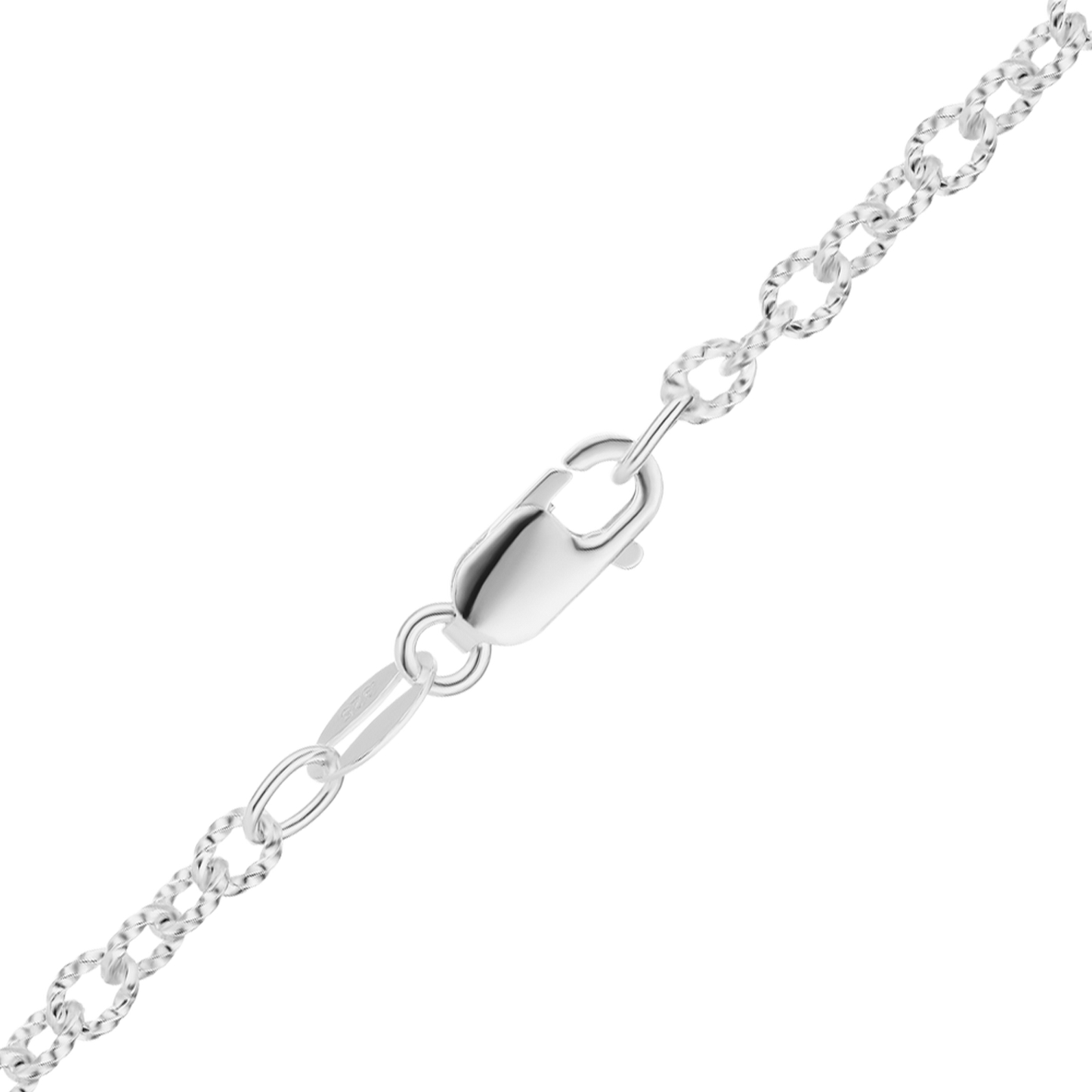 Elegante runde Kabelkette aus Sterlingsilber