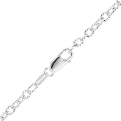 Elegante runde Kabelkette aus Sterlingsilber