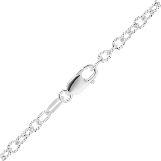 Elegante runde Kabelkette aus Sterlingsilber