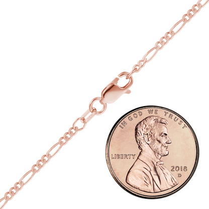 Klassisches Figaro-Armband aus 14-karätigem Roségold