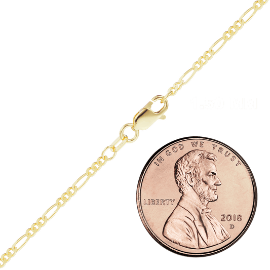 Klassisches Figaro-Armband aus 10-karätigem Gelbgold