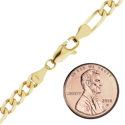 Klassisches Figaro-Armband aus 14-karätigem Gelbgold