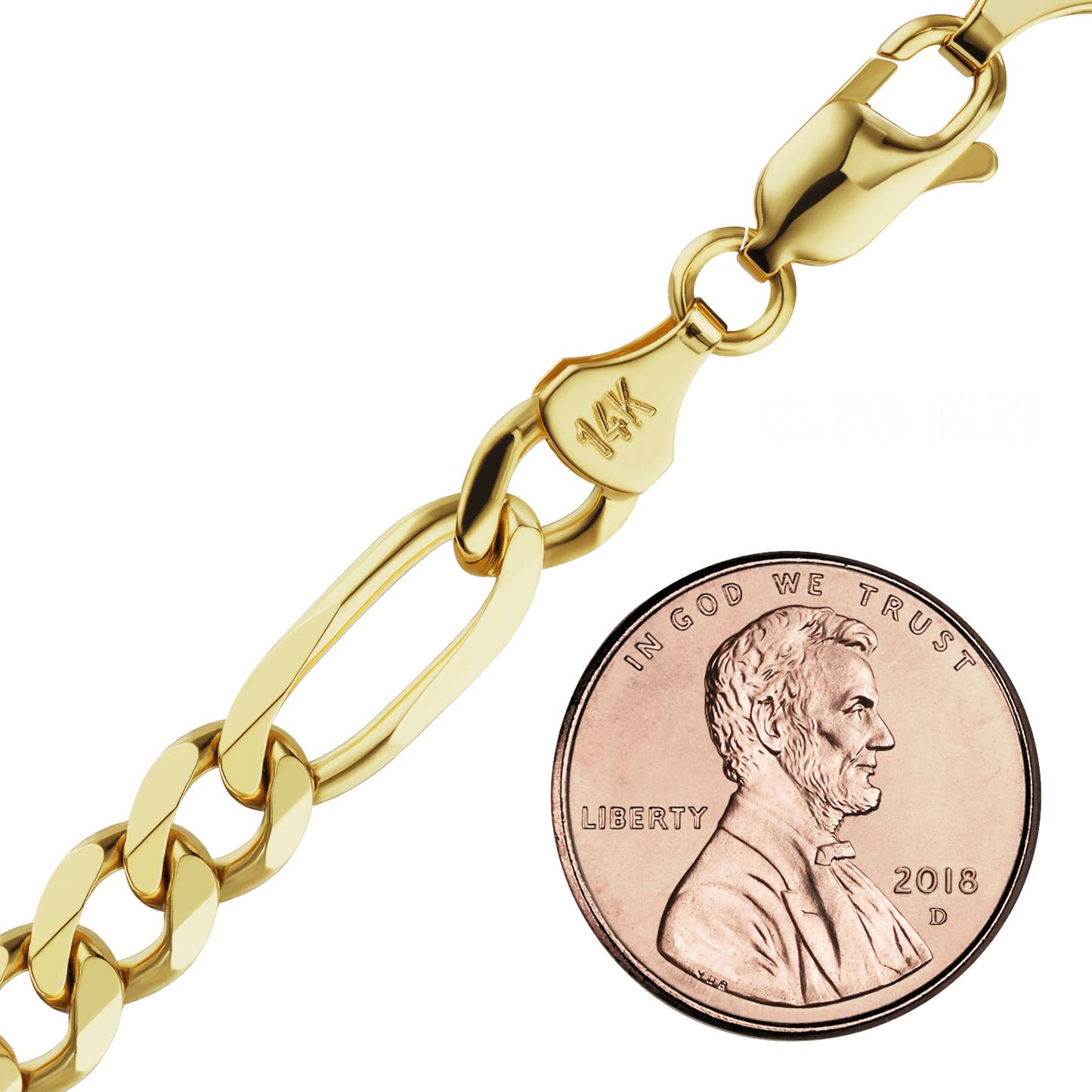 Klassisches Figaro-Armband aus 14-karätigem Gelbgold