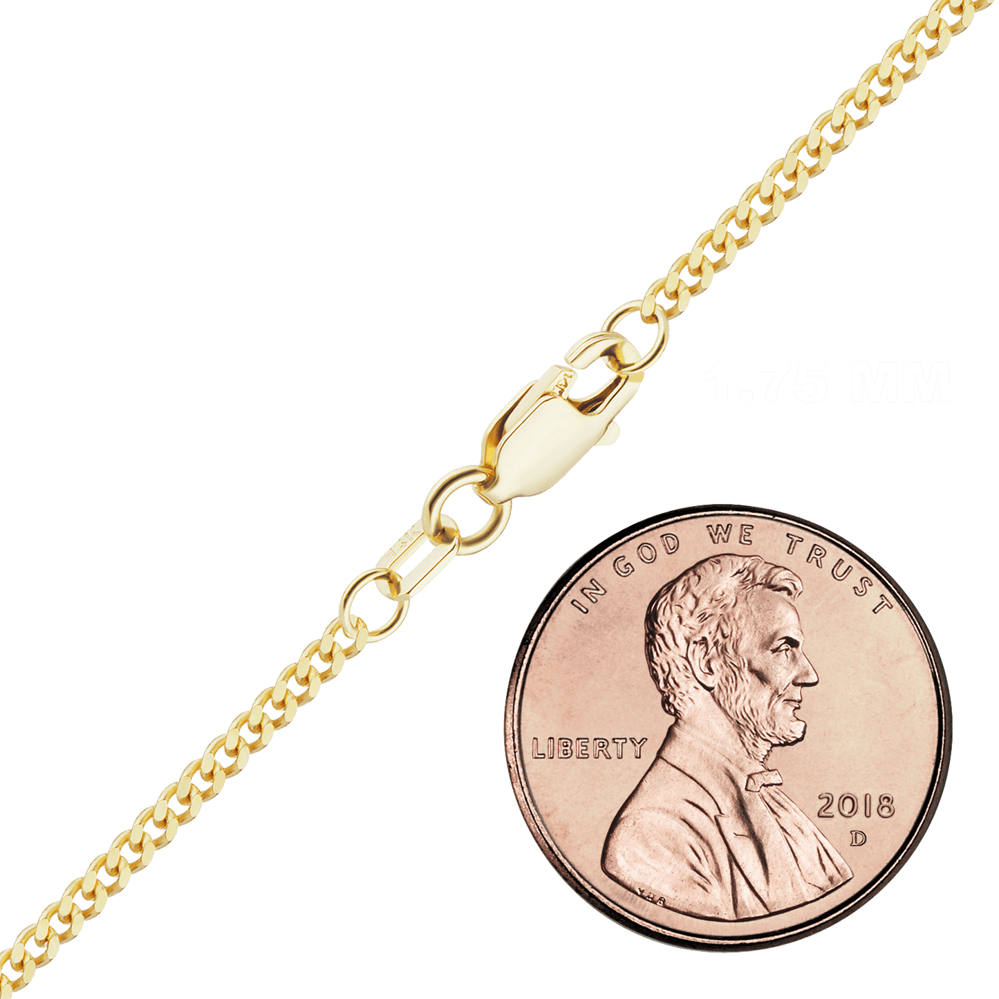 Klassisches Panzerarmband aus 14-karätigem Gelbgold