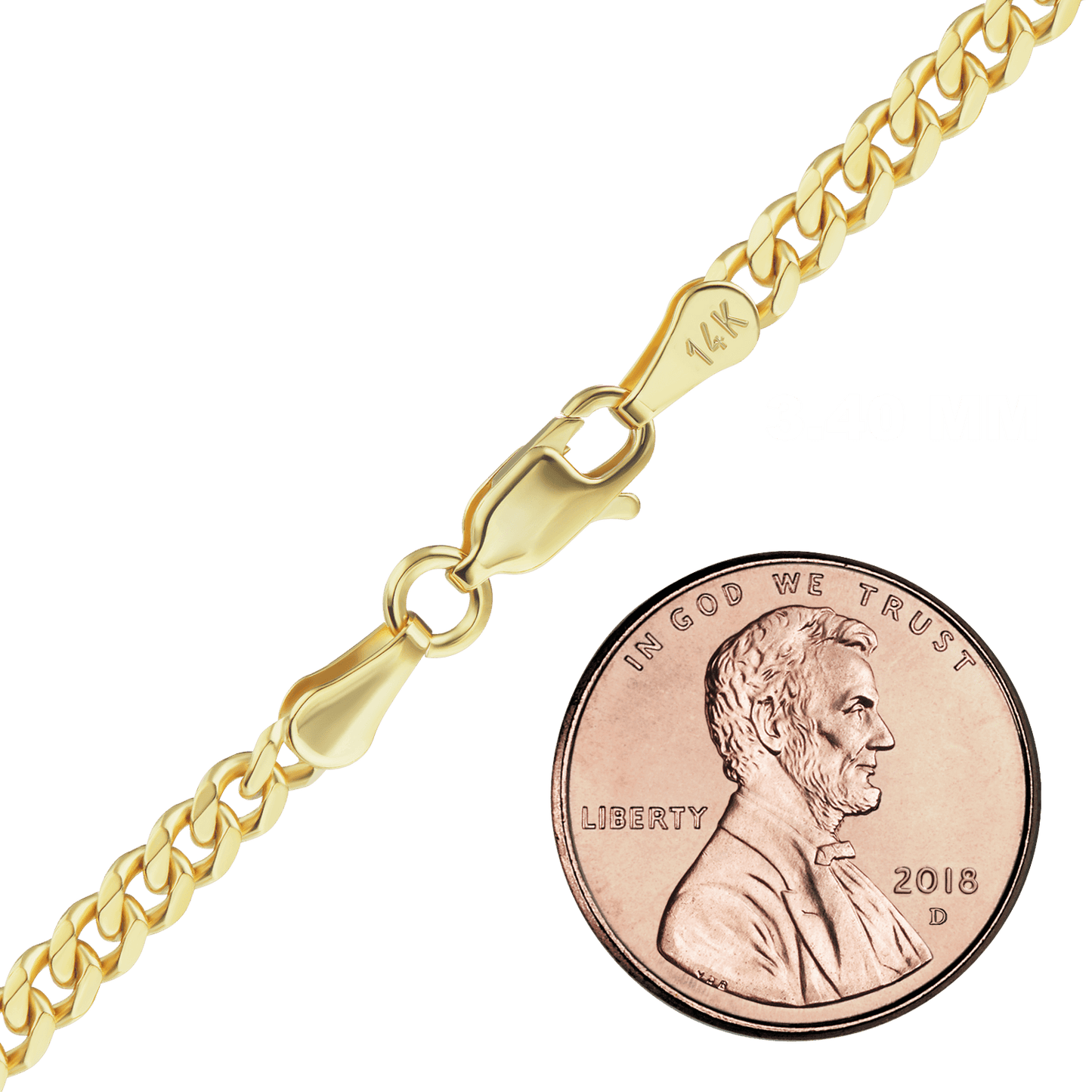 Klassisches Panzerarmband aus 14-karätigem Gelbgold