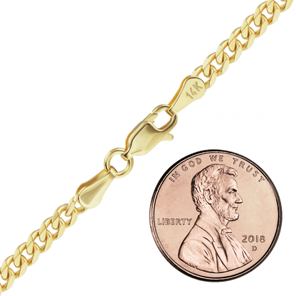 Klassisches Panzerarmband aus 14-karätigem Gelbgold