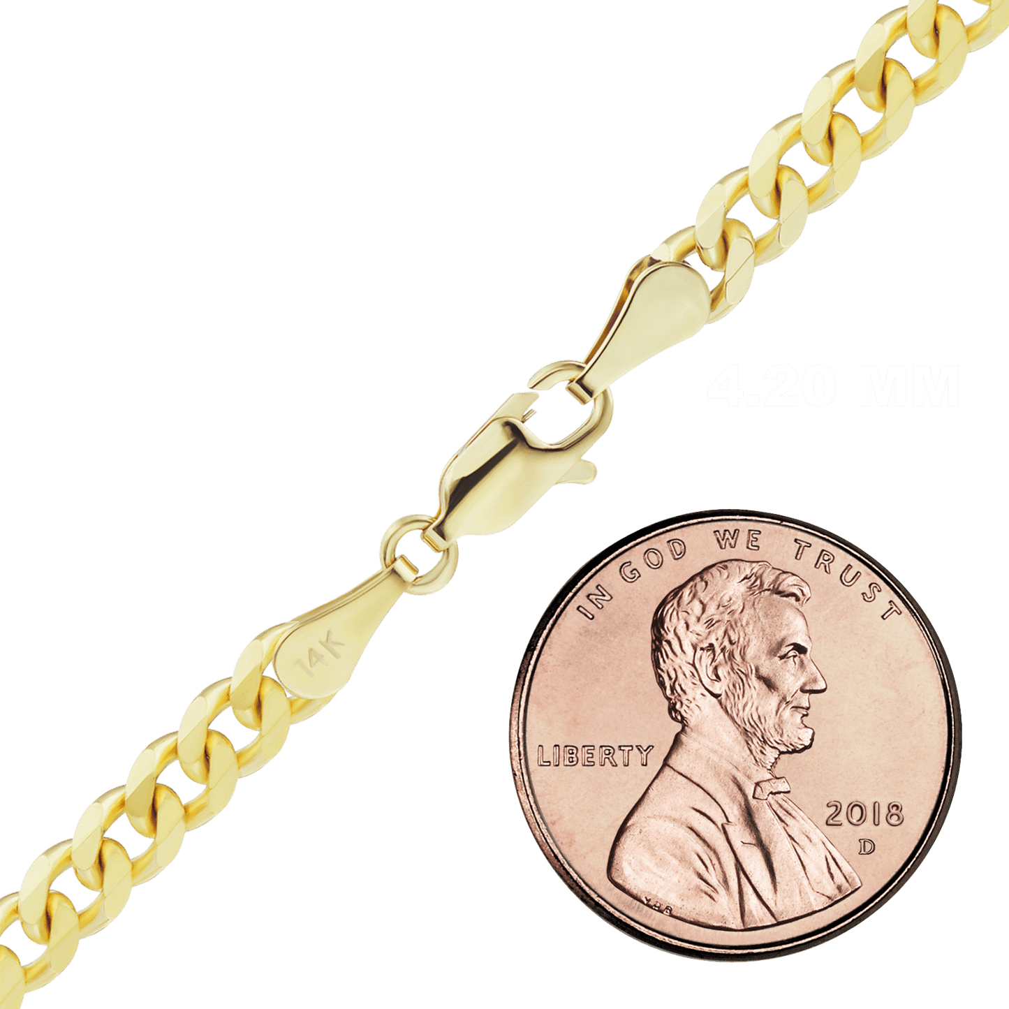 Klassisches Panzerarmband aus 14-karätigem Gelbgold