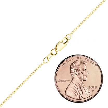 Diamantgeschliffenes rundes Kabelarmband aus 14-karätigem Gelbgold