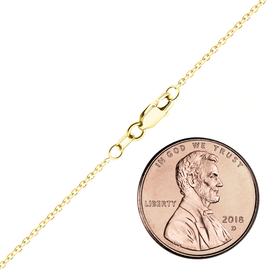 Rundes Kabel-Halsband mit Diamantschliff, 14 Karat Gelbgold