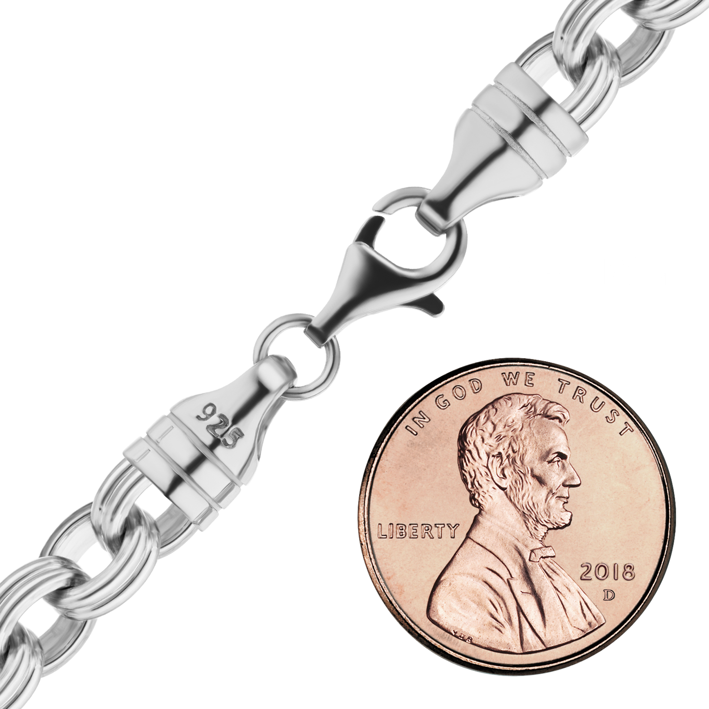 Doppelter Kabel-Fußkettchen aus Sterlingsilber