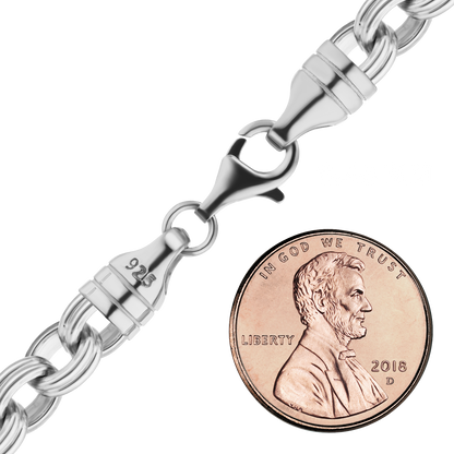 Doppelter Kabel-Fußkettchen aus Sterlingsilber