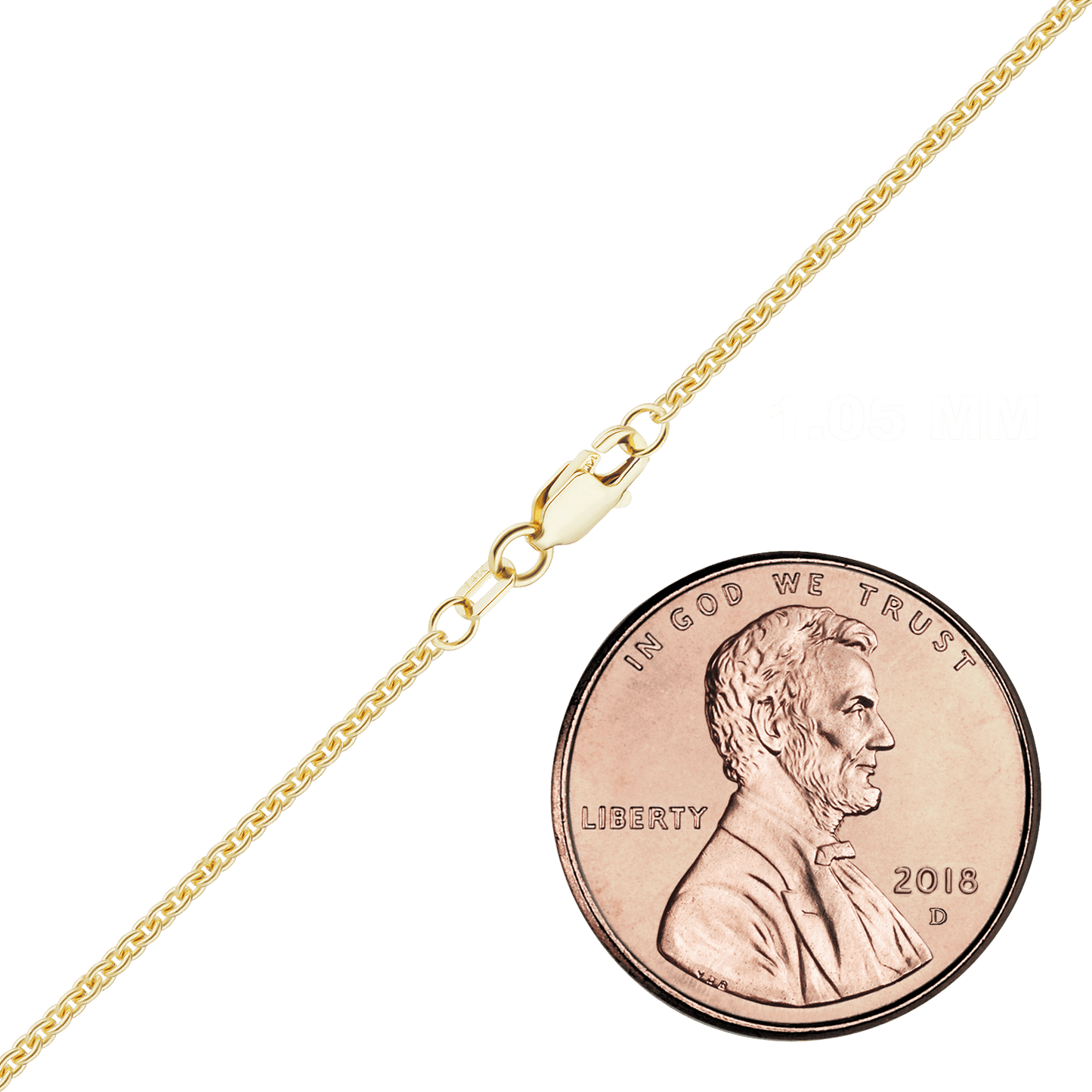 Schweres, rundes Kabelarmband aus 14-karätigem Gelbgold