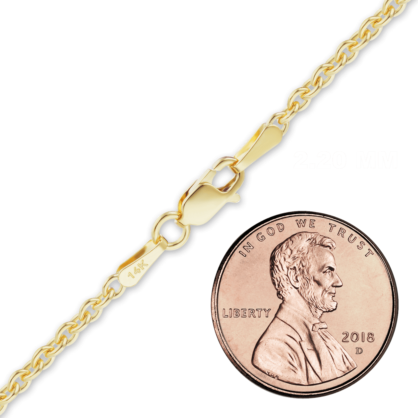 Schweres, rundes Kabelarmband aus 14-karätigem Gelbgold