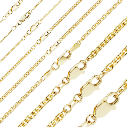 Schweres, rundes Kabelarmband aus 14-karätigem Gelbgold