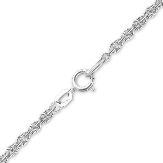 Klassisches Seilarmband aus 14-karätigem Weißgold