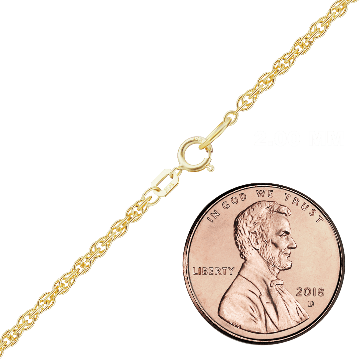 Klassisches Seilarmband aus 14-karätigem Gelbgold