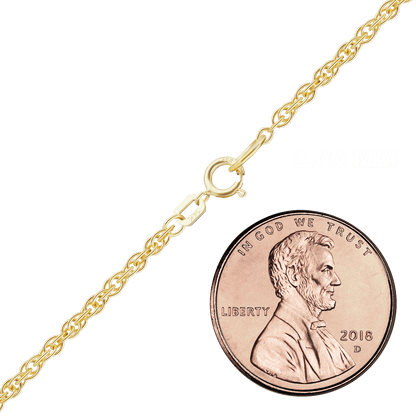 Klassisches Seilarmband aus 14-karätigem Gelbgold