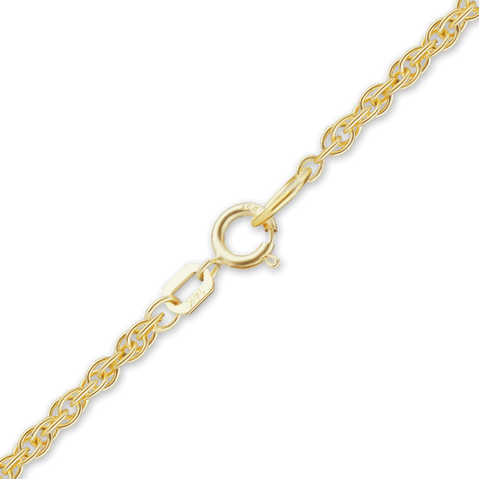 Classic Machine Rope Anklet in 14K Yellow Gold