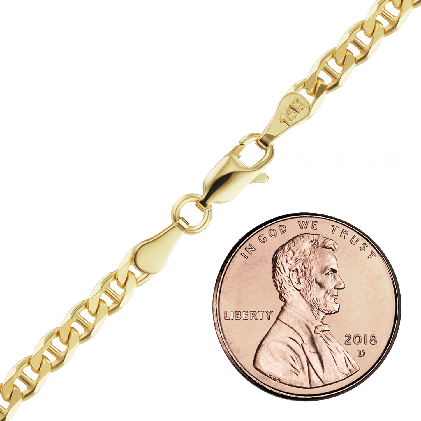 Mariner Panzerkette aus 14-karätigem Gelbgold