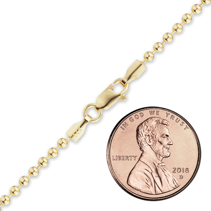 Rundes Perlenarmband aus 14-karätigem Gelbgold