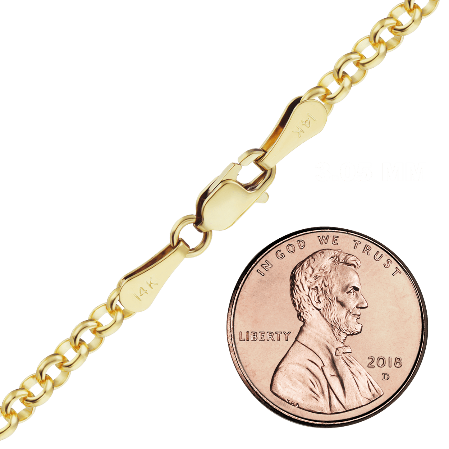 Rolo-Armband aus 14-karätigem Gelbgold