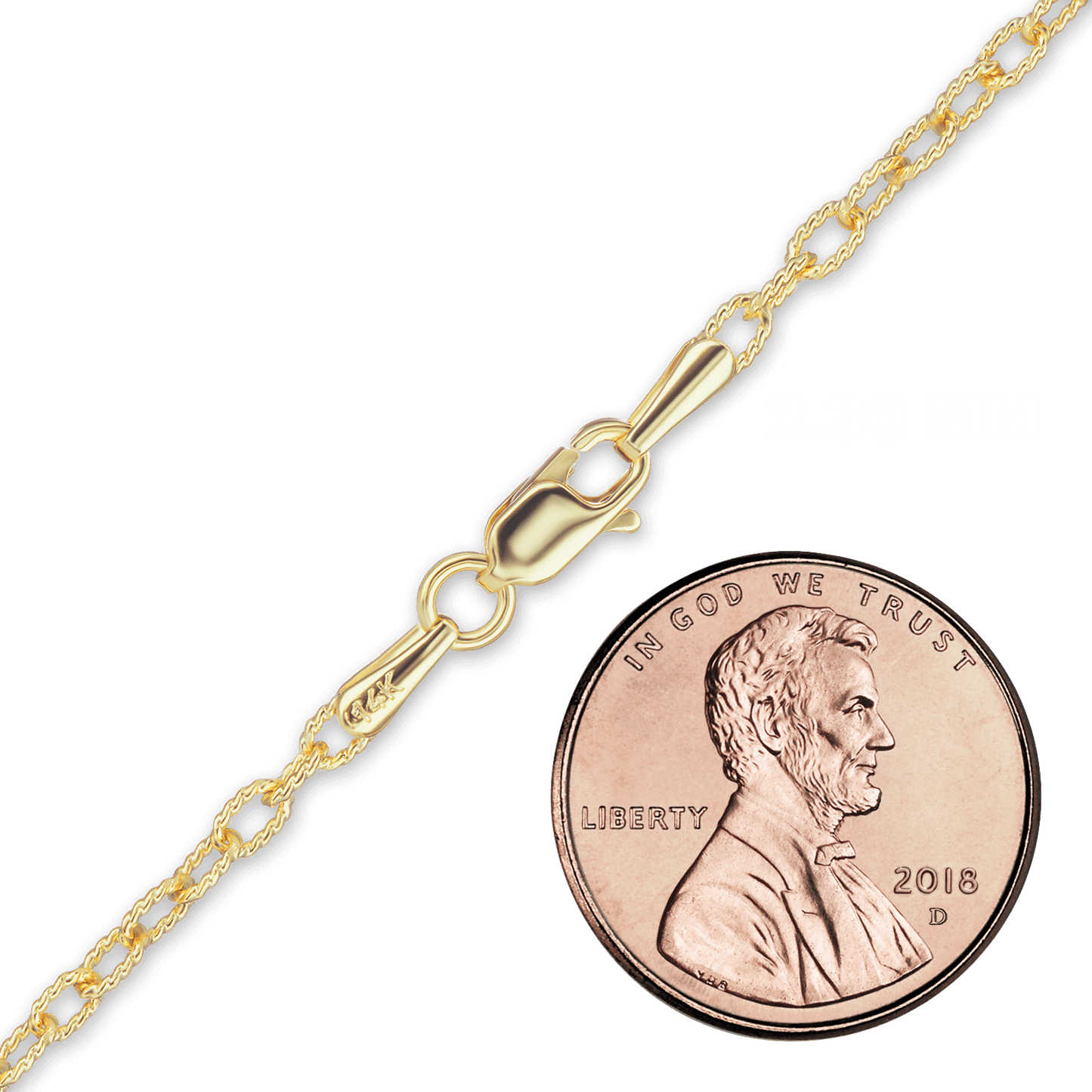 Strukturiertes Kabelarmband aus 14-karätigem Gelbgold