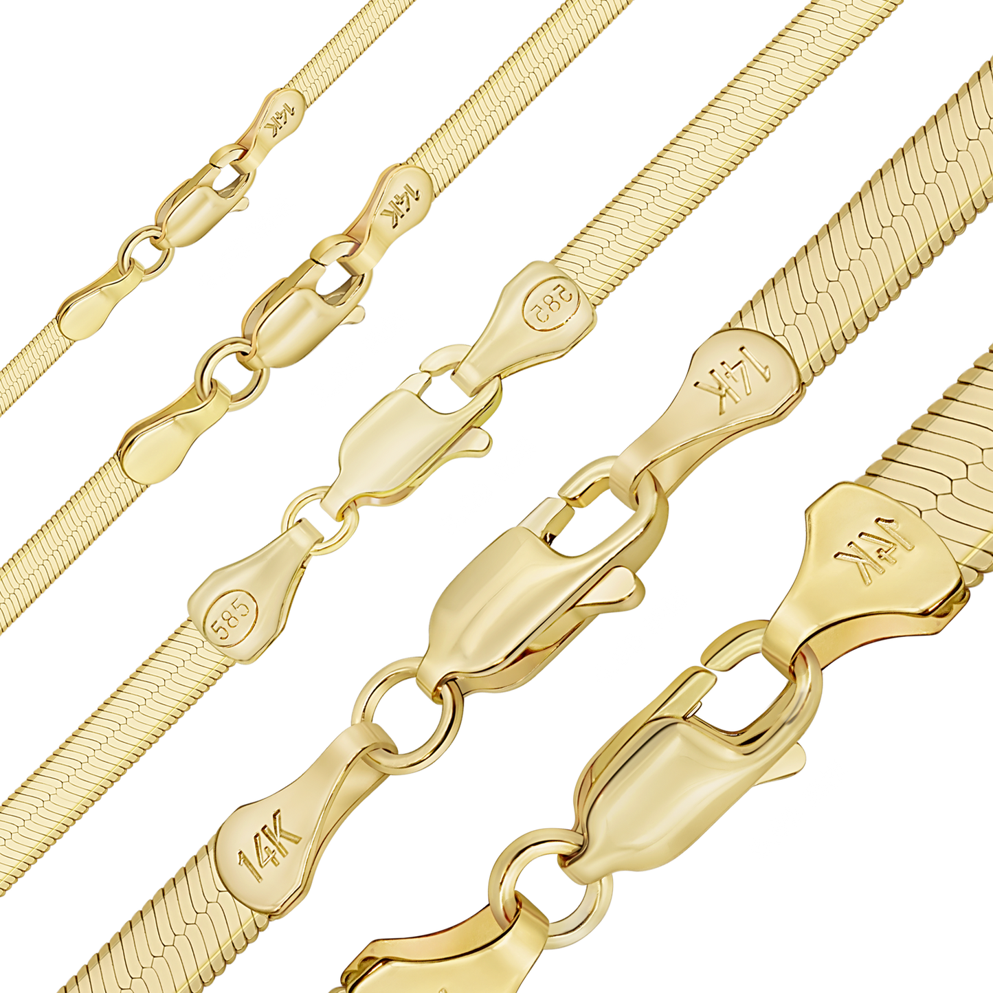 Fischgrätarmband aus 14-karätigem Gelbgold