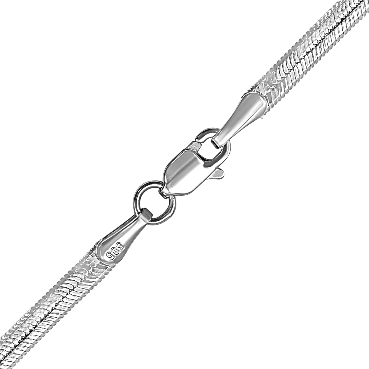 Flexibles Fischgräten-Fußkettchen aus Sterlingsilber