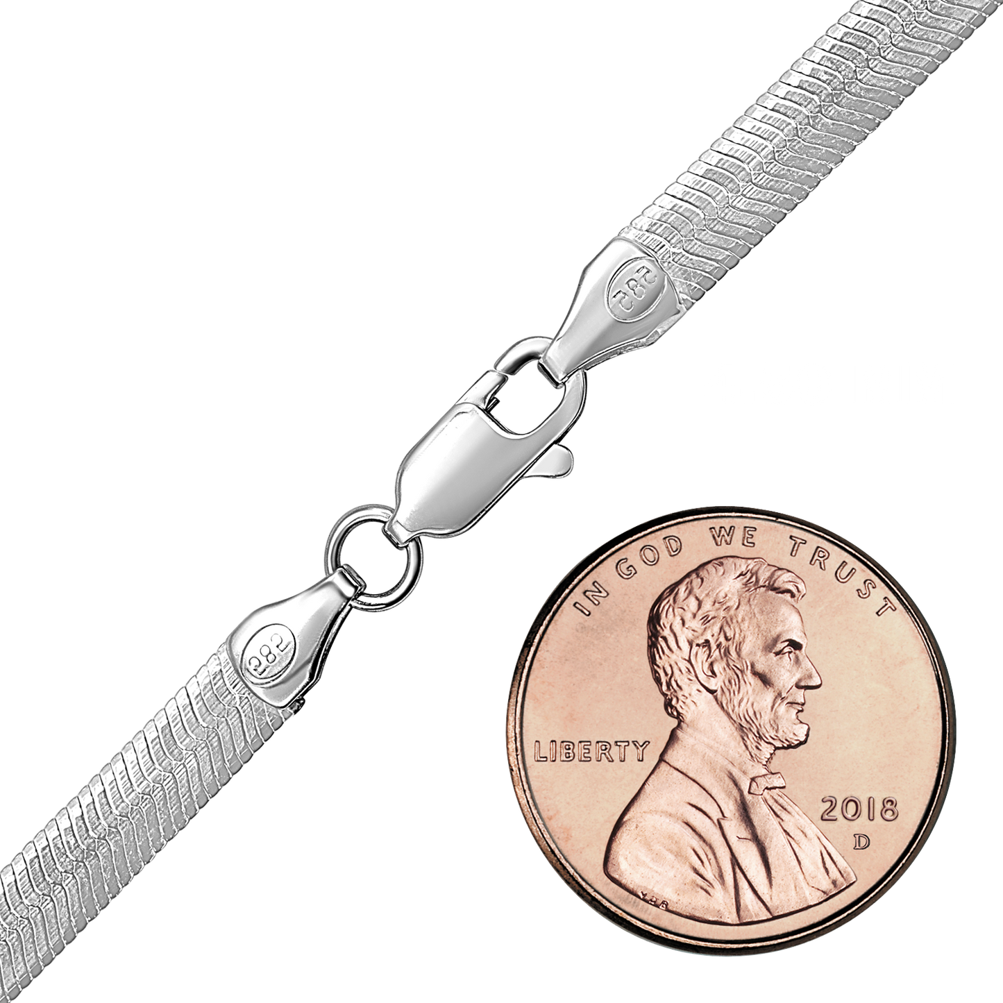 Flexibles Fischgräten-Fußkettchen aus Sterlingsilber