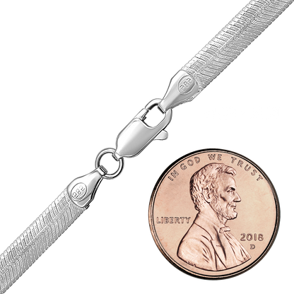 Flexibles Fischgräten-Fußkettchen aus Sterlingsilber