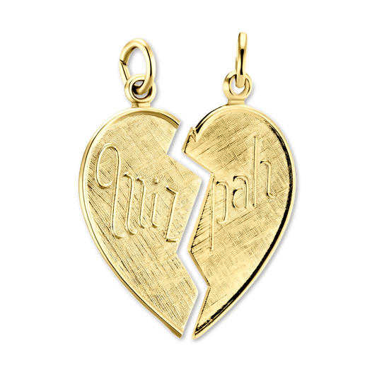 Mizpah Herzanhänger aus Sterlingsilber