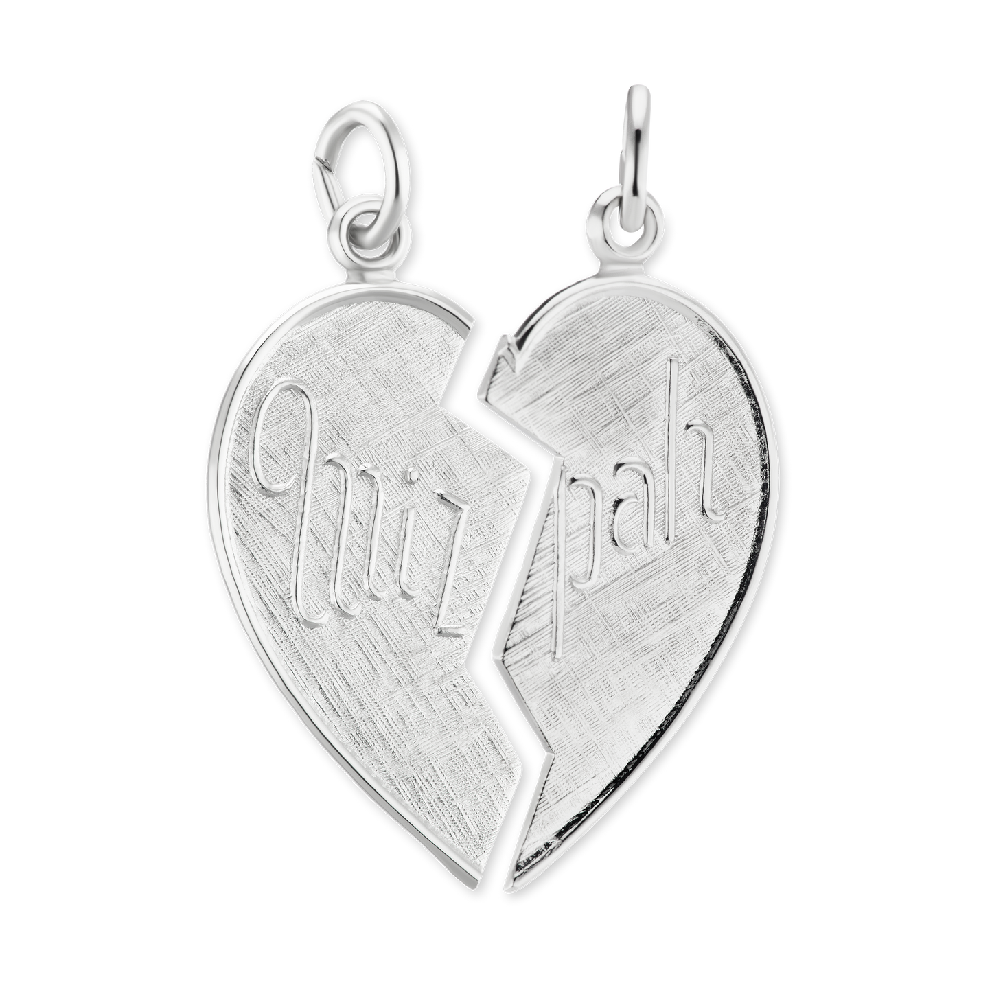 Mizpah Herzanhänger aus Sterlingsilber