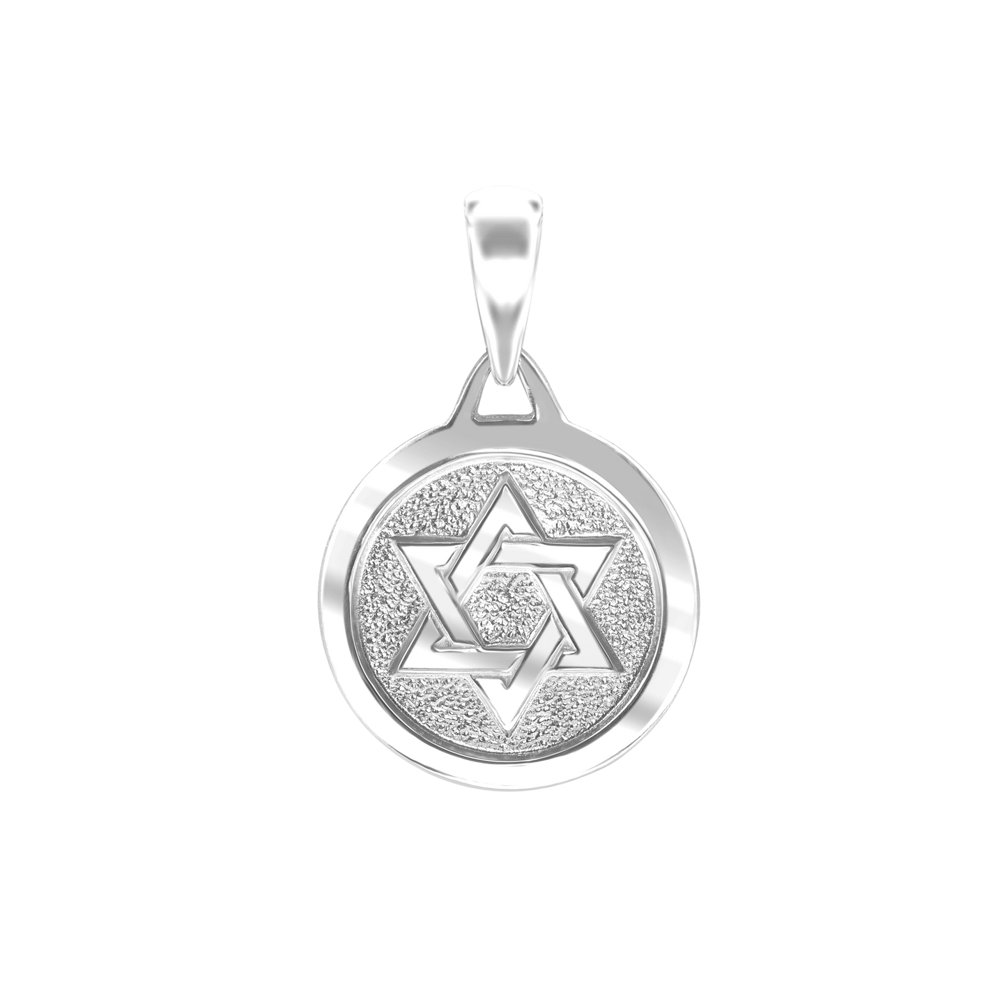 Medaille mit Davidstern aus Sterlingsilber