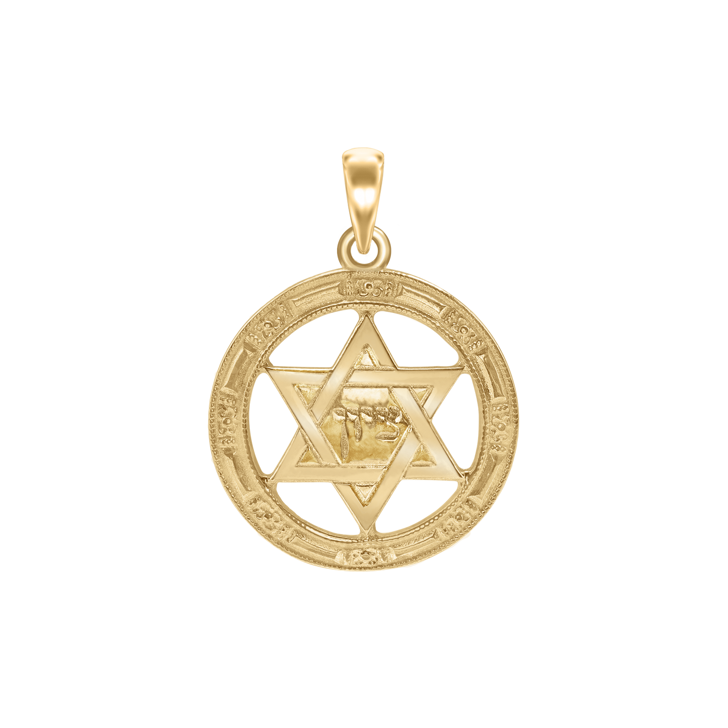 Medaille mit Davidstern aus Sterlingsilber