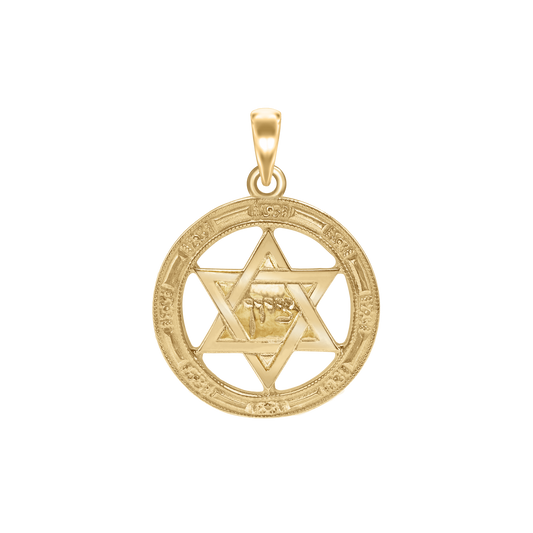 Medaille mit Davidstern aus Sterlingsilber