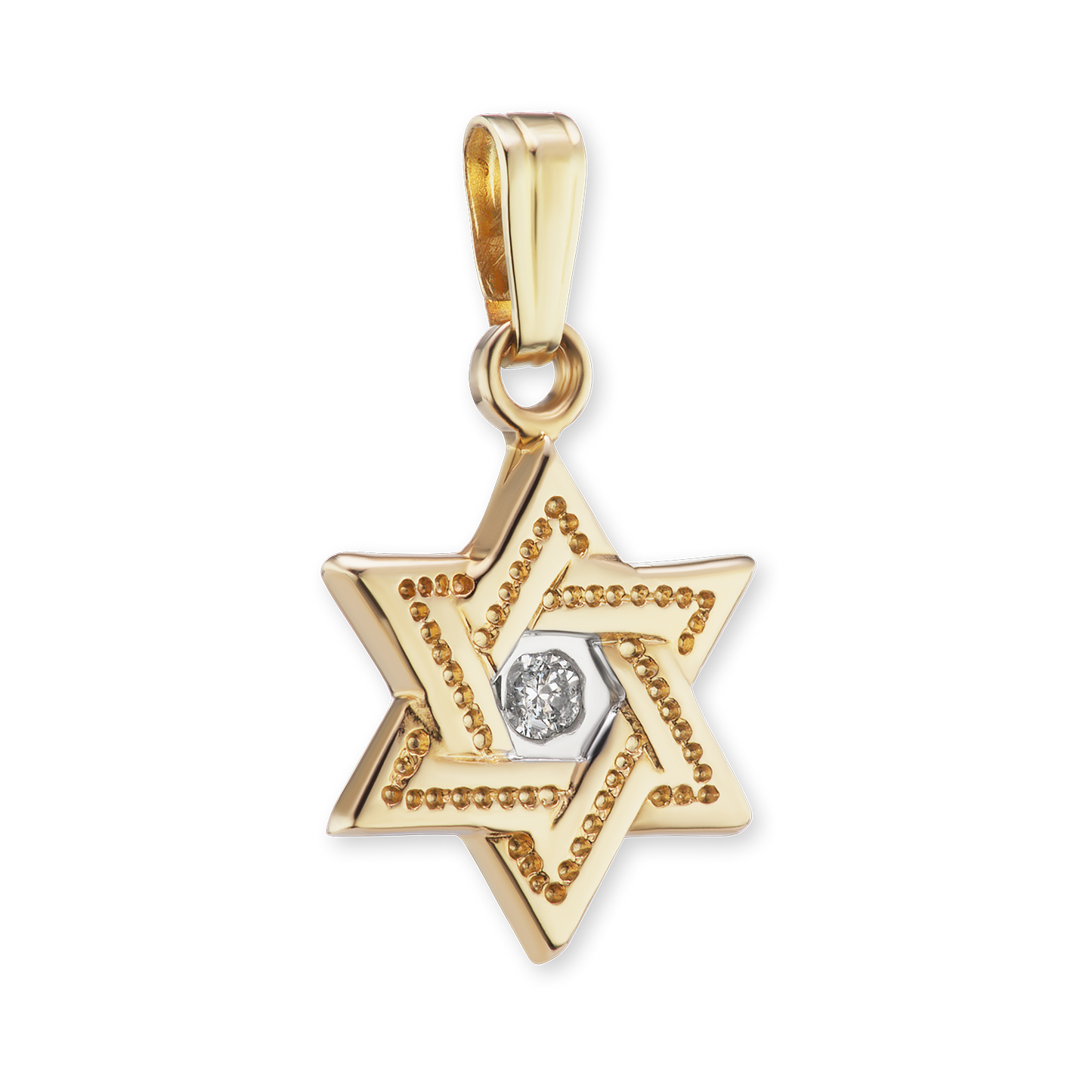 Davidstern-Anhänger mit Zirkonia in Sterlingsilber