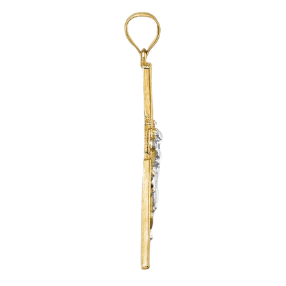 Kreuzanhänger aus 14-karätigem Goldnugget