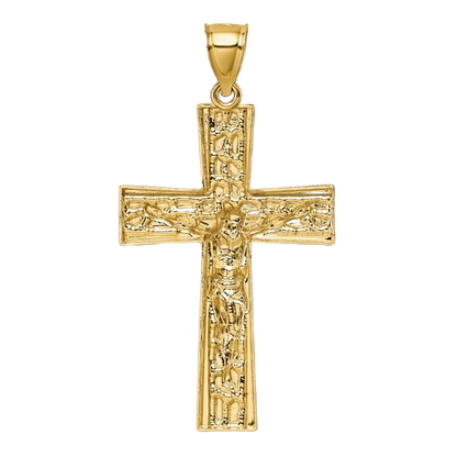 Kreuzanhänger aus 14-karätigem Goldnugget