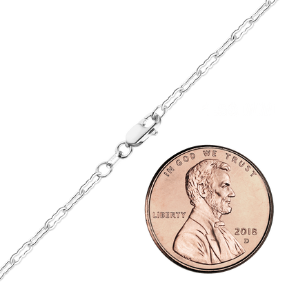 Flaches Kräuselarmband aus 14-karätigem Weißgold