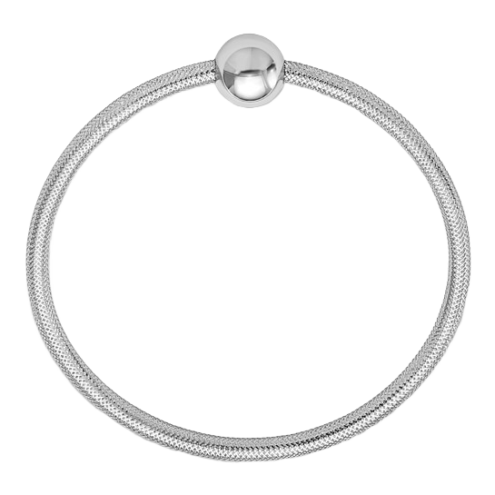 Armband aus poliertem 14-karätigem Goldperlennetz