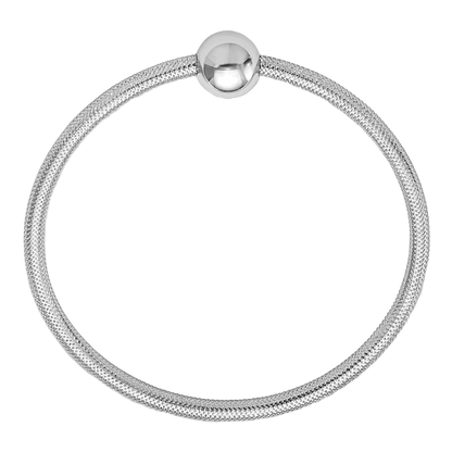 Armband aus poliertem 14-karätigem Goldperlennetz