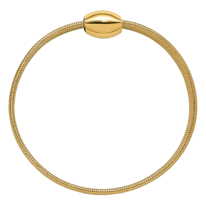 14-karätiges Gelbgold-Mesh-Armband zum Überziehen – 9 mm
