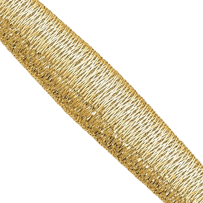 14-karätiges, poliertes, gewebtes Armband aus Gelbgold mit abgestufter Kuppelform