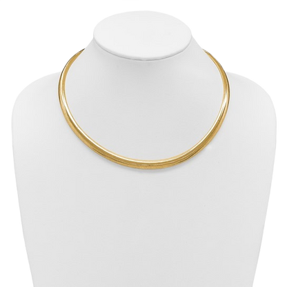 Stretch-Halskette aus 14-karätigem Gelbgold mit abgestuftem Durchmesser