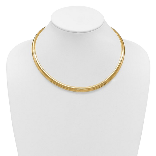 Stretch-Halskette aus 14-karätigem Gelbgold mit abgestuftem Durchmesser
