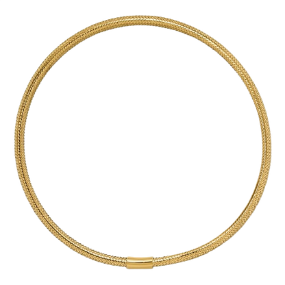 Stretch-Armband aus 14-karätigem Gelbgold zum Überziehen