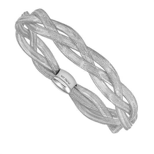 Stretch-Armreif aus 14-karätigem Weißgold